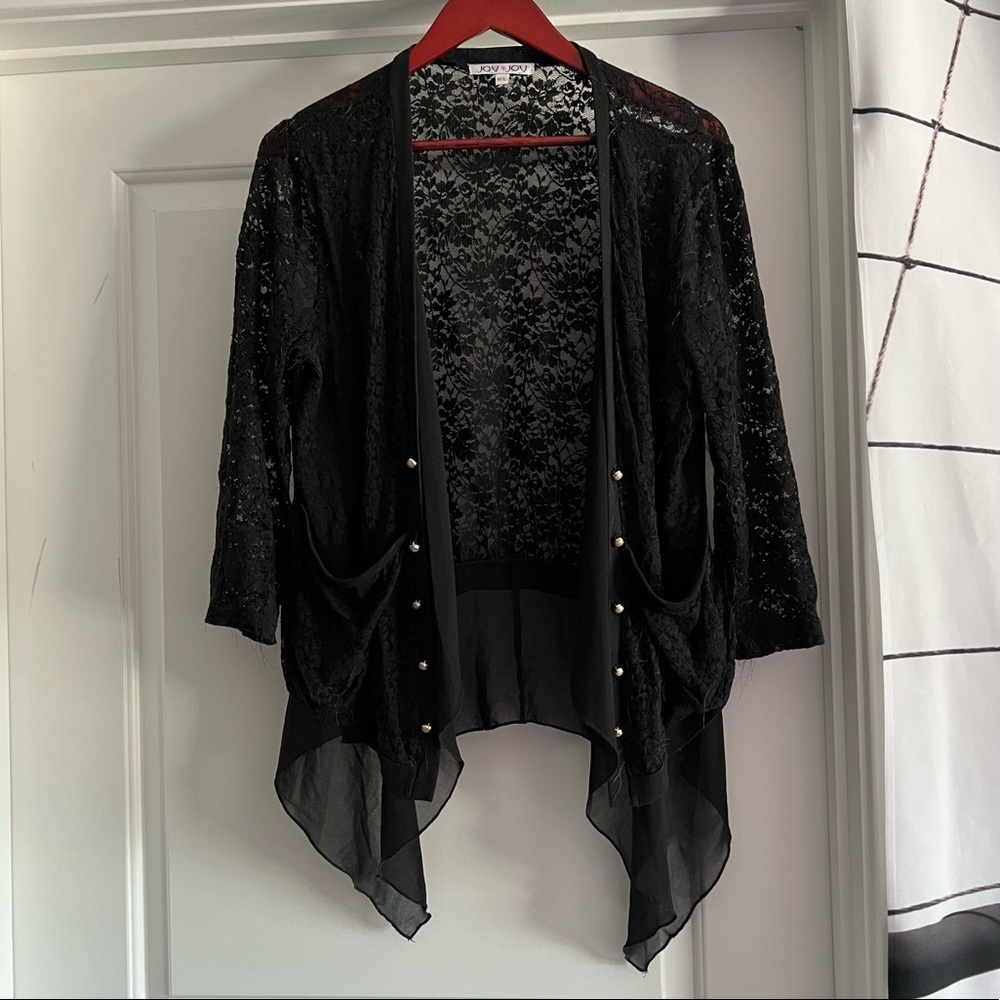 Black Lace Cardigan, Size M/L